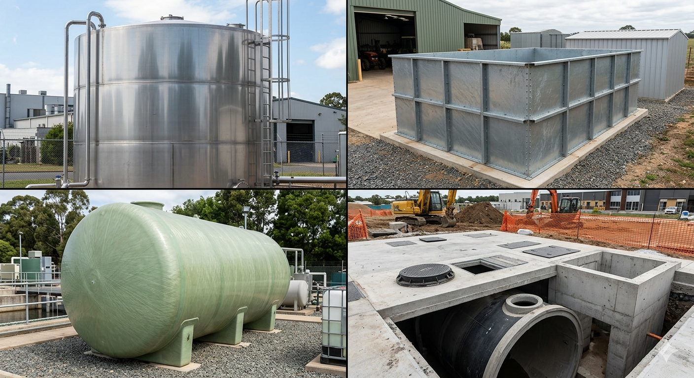 Water Storage Tank Types Comparison